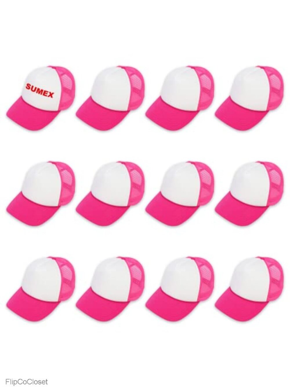 12 Pack Sublimation Blank Baseball Caps Polyester Snapback Hats DIY